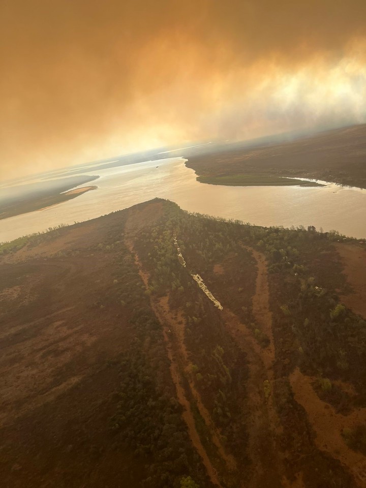 Los Incendios en el Delta entreiano en septiembre de 2022.